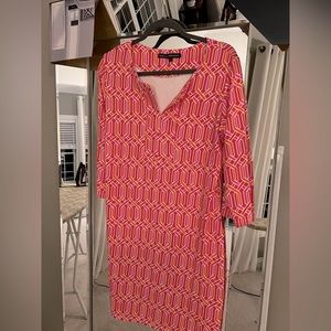 Barbara Erickson pink & orange dress size large